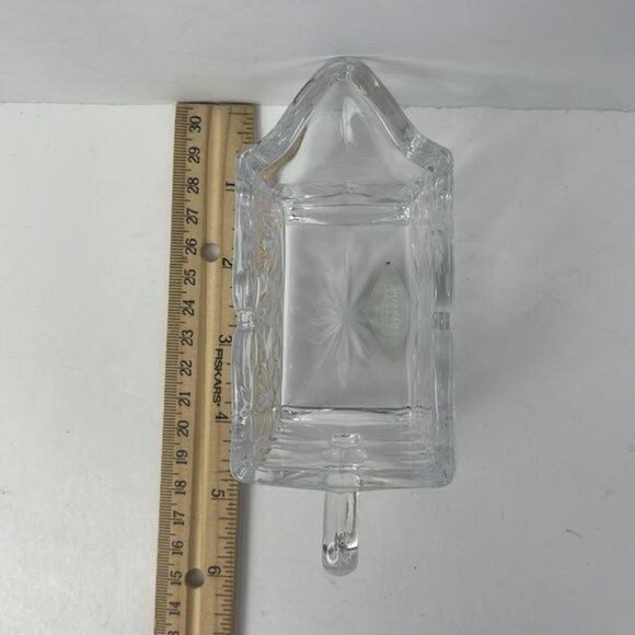 Shannon Crystal Designs of Ireland Hand Crafted Rectangle Crystal Footed Creamer - Picture 12 of 14